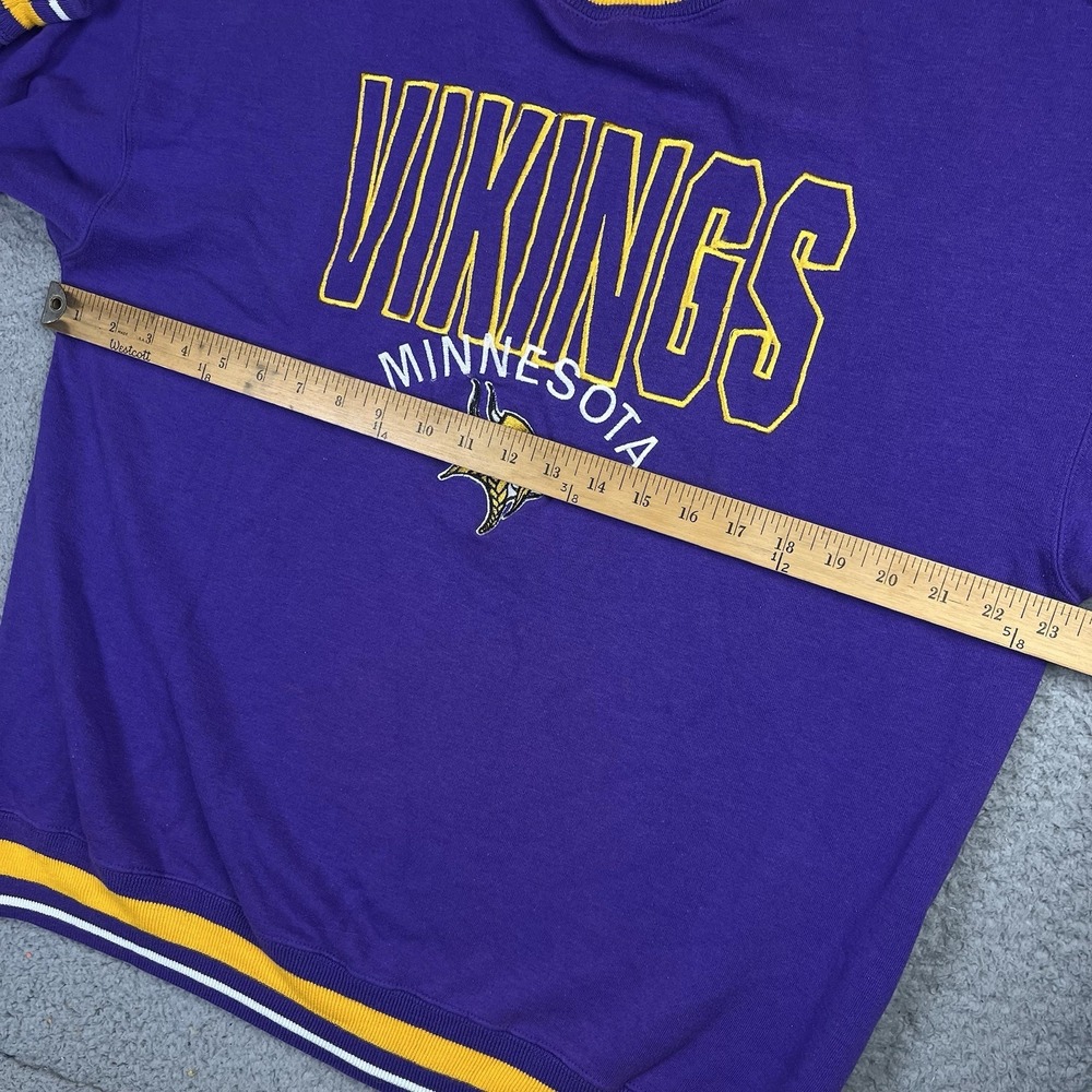 Vintage 90s Minnesota Vikings Logo 7 Crewneck NFL Football Sweater Size XL - Picture 10 of 11